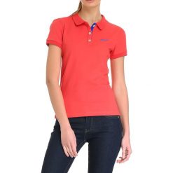 Koszulka polo w kolorze koralowym. Czerwone koszulki damskie GALVANNI, s, bez wzorów, polo, bez rękawów. W wyprzedaży za 74,95 zł.