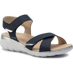 Sandały MEPHISTO - Kristina K4418 Navy. Niebieskie klapki damskie Mephisto, bez wzorów, ze skóry, bez obcasa. W wyprzedaży za 489,00 zł.