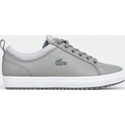 Lacoste - Buty Straightset. Szare buty sportowe damskie marki Lacoste, bez wzorów, ze skóry, sportowe. W wyprzedaży za 369,90 zł.