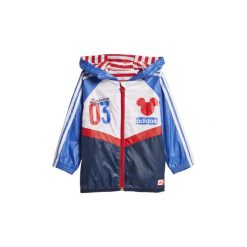 Kurtki wiatrówki Dziecko adidas Wiatrówka Disney Mickey Mouse. Niebieskie kurtki chłopięce marki Adidas, z motywem z bajki. Za 169,00 zł.