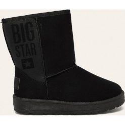 Big Star - Śniegowce. Czarne śniegowce damskie BIG STAR, z materiału, retro, bez zapięcia. W wyprzedaży za 99,90 zł.