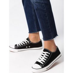 Czarno-Białe Trampki Jazlyn. Czarne trampki i tenisówki damskie Born2be, bez wzorów, bez zapięcia. W wyprzedaży za 54,99 zł.