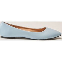Baleriny damskie: Baleriny z eco skóry – Niebieski