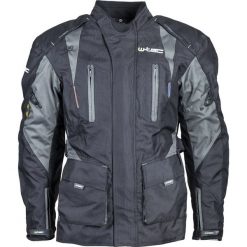 Kurtki męskie bomber: W-TEC Kurtka motocyklowa męska z pojemnikiem na wodę NF-2219 czarno-zielona r. 3XL (12017)