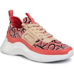 Sneakersy CALVIN KLEIN - Ultra B4E7970 Coral. Czerwone półbuty damskie Calvin Klein, na co dzień, bez wzorów, ze skóry ekologicznej, bez obcasa, na płaskiej podeszwie, bez zapięcia. Za 599,00 zł.