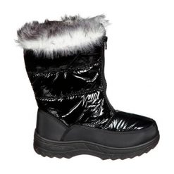 Buty zimowe damskie: Śniegowce w kolorze czarnym