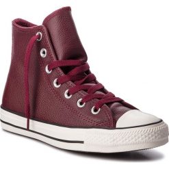 Trampki CONVERSE - Ctas Hi 161494C Dark Burgundy/Dark Burgundy. Czerwone półbuty damskie marki Converse, bez wzorów, ze skóry, bez zapięcia. W wyprzedaży za 259,00 zł.
