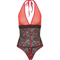 Body ze stringami "ouvert" bonprix czarno-czerwony. Czarne bez kategorii marki bonprix. Za 49,99 zł.