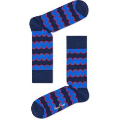 Happy Socks - Skarpety Squiggly. Niebieskie skarpetki męskie marki Happy Socks, z bawełny. W wyprzedaży za 24,90 zł.