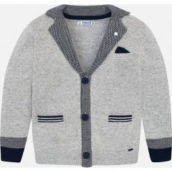 Mayoral - Sweter dziecięcy 92-134 cm. Szare swetry chłopięce Mayoral, bez wzorów, z bawełny, bez kołnierzyka. W wyprzedaży za 99,90 zł.
