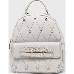 Versace Jeans - Plecak. Brązowe plecaki damskie Versace Jeans, z aplikacjami, z jeansu. W wyprzedaży za 539,90 zł.