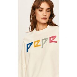 Pepe Jeans - Bluza Patti. Białe bluzy damskie Pepe Jeans, s, z aplikacjami, z bawełny, bez rękawów, bez kaptura. W wyprzedaży za 239,90 zł.