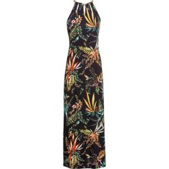 Sukienka letnia bonprix czarny. Czarne sukienki damskie bonprix, na lato, z nadrukiem, bez kołnierzyka, z długim rękawem, długie, maxi. Za 149,99 zł.