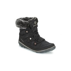 Śniegowce Columbia HEAVENLY SHORTY OMNI-HEAT. Czarne kozaki damskie marki Columbia, bez obcasa, bez zapięcia. Za 359,99 zł.