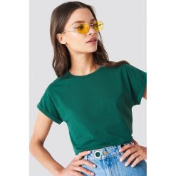 Rut&Circle Klasyczny T-shirt Ellen - Green. Zielone t-shirty damskie Rut&Circle, z klasycznym kołnierzykiem. Za 80,95 zł.