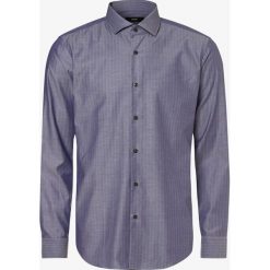 BOSS - Koszula męska – Gordon, niebieski. Niebieskie koszule męskie Boss, m, bez wzorów, bez kołnierzyka, bez rękawów. Za 399,95 zł.