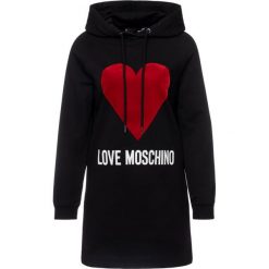 Sukienka dzianinowa LOVE MOSCHINO W5A4903M 4068. Czarne sukienki damskie Love Moschino, m, bez wzorów, z bawełny, bez kołnierzyka, bez rękawów. W wyprzedaży za 559,00 zł.