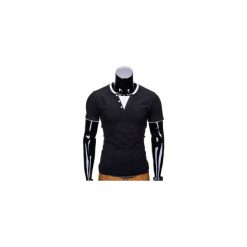 T-shirty męskie: T-SHIRT MĘSKI BEZ NADRUKU S679 – CZARNY