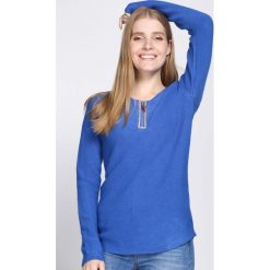 Niebieski Sweter Lust. Niebieskie swetry klasyczne damskie Born2be, l, z okrągłym kołnierzem. Za 74,99 zł.