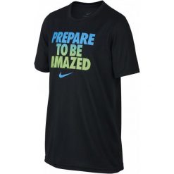 Nike Koszulka B Nk Dry Leg Tee To Be Amazed Black Xl. Czarne t-shirty chłopięce marki Nike, z napisami. Za 89,00 zł.