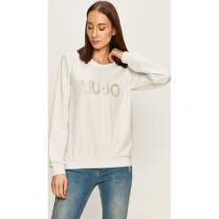 Liu Jo - Bluza. Czarne bluzy damskie Liu Jo, s, z aplikacjami, z elastanu, bez rękawów, bez kaptura. Za 459,90 zł.