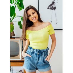 Body Adelajda yellow - UNI. Żółte bluzki damskie Fanaberia.com, s, bez wzorów, z materiału, wakacyjne, bez kołnierzyka, bez rękawów. Za 69,90 zł.