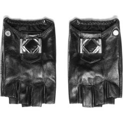 Rękawiczki Damskie KARL LAGERFELD - 205W3601 Black/Nick. Czarne rękawiczki damskie KARL LAGERFELD, bez wzorów, ze skóry. Za 479,00 zł.