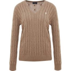 Polo Ralph Lauren CLASSIC Sweter truffle heather. Pomarańczowe swetry klasyczne damskie marki Polo Ralph Lauren, xl, z bawełny. Za 589,00 zł.