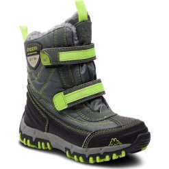 Śniegowce KAPPA - Bento Tex K 260639K Grey/Lime 1633. Zielone śniegowce chłopięce Kappa, bez zapięcia. Za 159,00 zł.