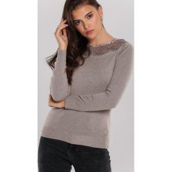 Khaki Sweter Seaholme. Brązowe swetry damskie other, xl, bez wzorów, casualowe, bez rękawów, bez kaptura. Za 79,99 zł.