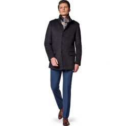 Kurtka Szara Cyprios. Szare płaszcze męskie marki LANCERTO, na zimę, m, bez wzorów, z bawełny, eleganckie, bez kaptura. W wyprzedaży za 499,90 zł.