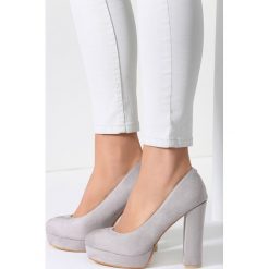 Buty ślubne damskie: Szare Czółenka Soft Cream