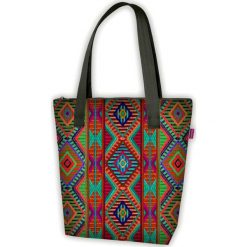 Torebka "Viva" ze wzorem - (S)34 x (W)38 x (G)9 cm. Torebki klasyczne damskie Bertoni, z tkaniny. W wyprzedaży za 69,95 zł.