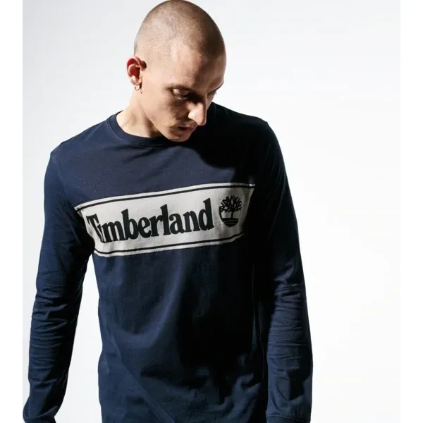 Timberland Koszulka Ls Ss Cut & Sew Linear Logo Tee , granatowy, rozmiar M. Niebieskie koszulki męskie Timberland, s, bez wzorów, z bawełny, bez kołnierzyka, z długim rękawem, długie. Za 169,99 zł.