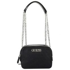 Guess Damska Torebka Crossbody Heritage Pop Convertible Camera Black. Czarne torebki klasyczne damskie marki Guess, z aplikacjami, bez dodatków. Za 0,00 zł.
