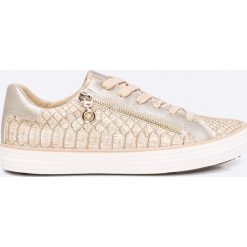 S. Oliver - Buty. Żółte trampki i tenisówki damskie marki S.Oliver, bez wzorów, z materiału, na sznurówki. W wyprzedaży za 159,90 zł.