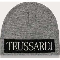 Trussardi Jeans - Czapka. Szare czapki męskie Trussardi Jeans, bez wzorów, z wełny. Za 219,90 zł.