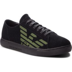 Sneakersy EMPORIO ARMANI - X4X238 XF188 00002 Black. Czarne sneakersy męskie Emporio Armani, na co dzień, bez wzorów, z zamszu, bez zapięcia. W wyprzedaży za 449,00 zł.