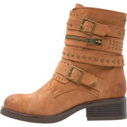 Botki damskie: DNA Footwear BV ZINZI Botki kowbojki i motocyklowe cognac