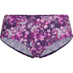 Figi bikini bonprix lila w kwiaty. Fioletowe stroje kąpielowe damskie bonprix, w kwiaty. Za 34,99 zł.