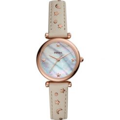 Zegarek FOSSIL - Carlie ES4526 Grey/Rose Gold. Szare zegarki damskie Fossil, ze stali. W wyprzedaży za 349,00 zł.