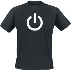 Power Off T-Shirt czarny. Czarne koszulki męskie Power Off, xl, z nadrukiem, klasyczne, z okrągłym kołnierzem. Za 54,90 zł.