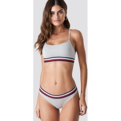 Tommy Hilfiger Stringi Cotton - Grey. Szare stringi TOMMY HILFIGER, z bawełny. Za 80,95 zł.