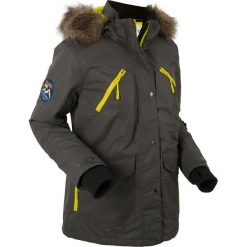 Kurtka funkcyjna outdoorowa bonprix szary łupkowy. Szare kurtki damskie marki bonprix, s, bez wzorów, z futra, bez kaptura. Za 239,99 zł.