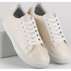 Białe trampki snake print MERG białe. Białe trampki i tenisówki damskie marki Merg, bez wzorów, bez zapięcia. Za 49,90 zł.