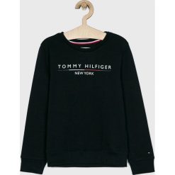 Tommy Hilfiger - Bluza dziecięca 128-176 cm. Niebieskie bluzy dziewczęce TOMMY HILFIGER, z nadrukiem, z elastanu, bez rękawów, bez kaptura. W wyprzedaży za 179,90 zł.
