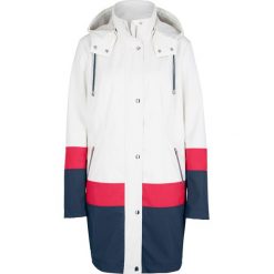 Kurtka softshell bonprix biel wełny - czerwono-ciemnoniebieski. Białe kurtki damskie bonprix, bez wzorów, z wełny. Za 239,99 zł.