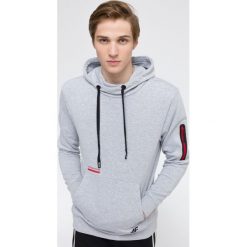 Bluzy męskie: Bluza męska BLM212 - szary melanż - 4F