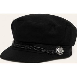 Answear - Kaszkiet. Czarne czapki damskie ANSWEAR, z aplikacjami, z bawełny. Za 49,90 zł.