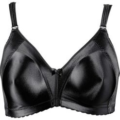 Biustonosz "minimizer" bez fiszbinów bonprix czarny. Czarne biustonosze bonprix, bez wzorów. Za 79,99 zł.